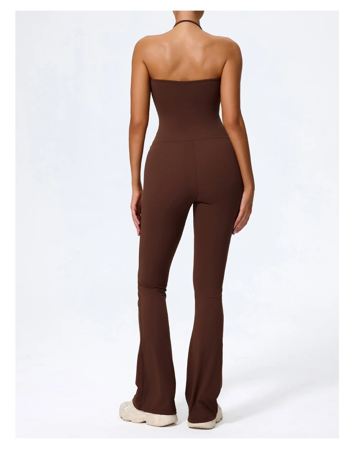Women Yoga Jumpsuit - Sleeveless Quick Dry Workout Wear with Backless Sportswear Design