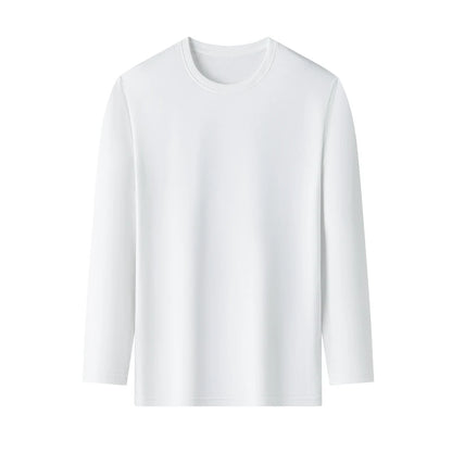 Men's Cotton T-Shirt - Long Sleeve Tee | Breathable Solid Color Shirt, Casual Summer Top