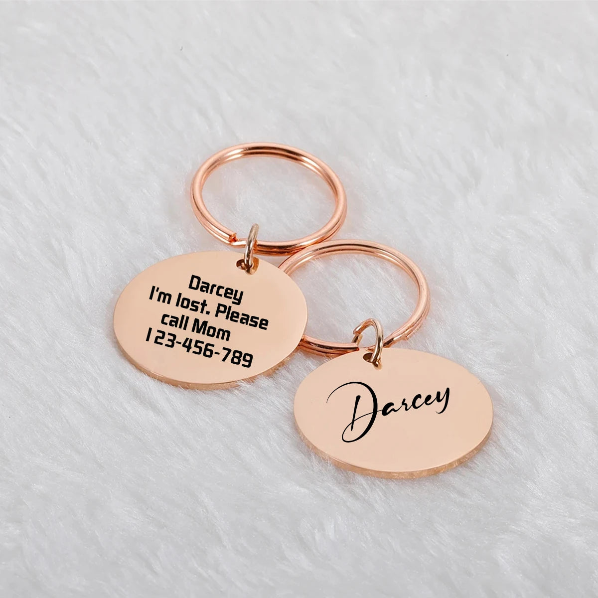 1pc Customized Stainless Steel Dog Tag with Double-Sided Engraving for Name, Pet ID, Phone Number, Long-Lasting Cleaning, Suitab