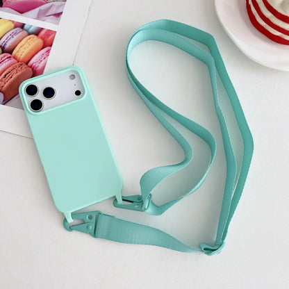 Crossbody Lanyard Case for iPhone 14-17 Pro Max - Shockproof Silicone Strap Cover