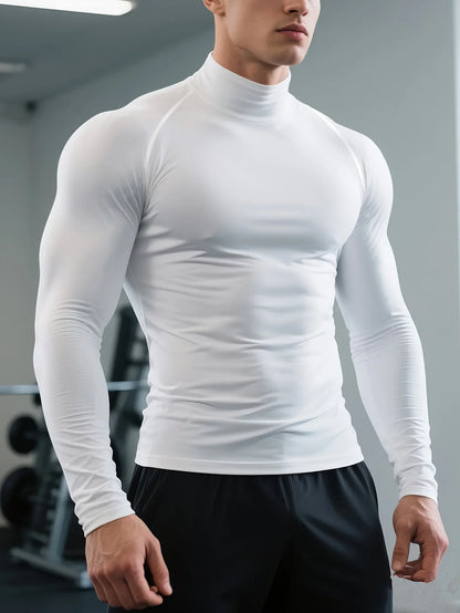 Men's Fleece Shirt - Long Sleeve Quick Dry Shirt | Breathable Workout Top