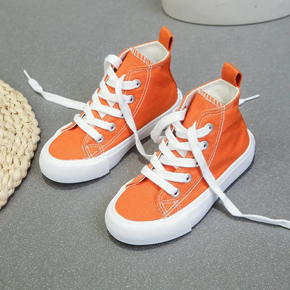 Children's Canvas Shoes - Breathable Kids Casual Lace-Up Sneakers | Unisex Footwear