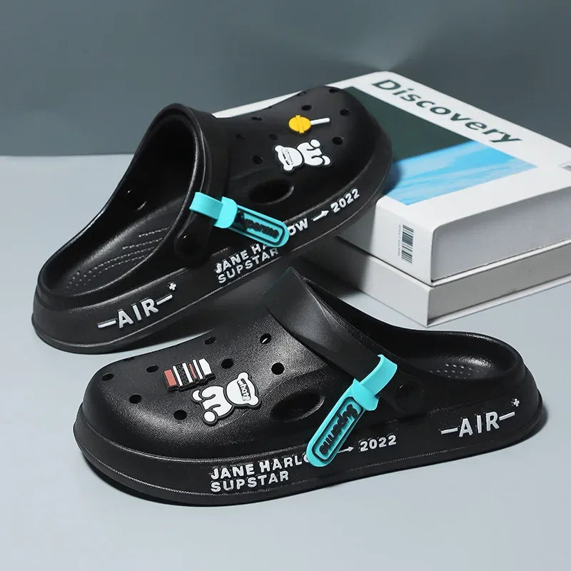 Men Summer Sandals - Lightweight Beach Slip On Soft EVA Clogs Waterproof Casual Shoes