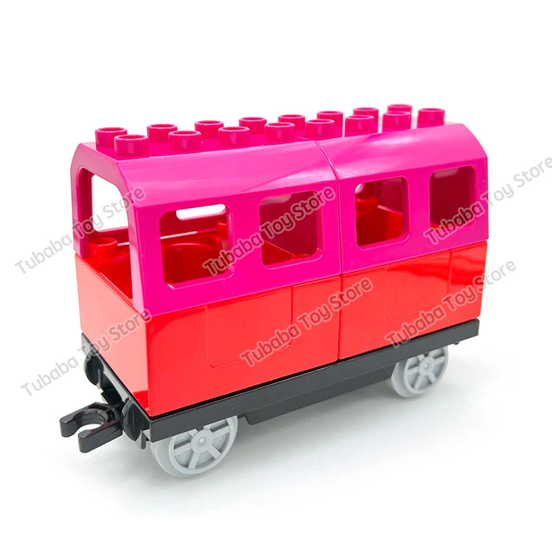 Kids Train Track Blocks – DIY Railway Toy Set With Large Plastic Bricks & STEM Gift