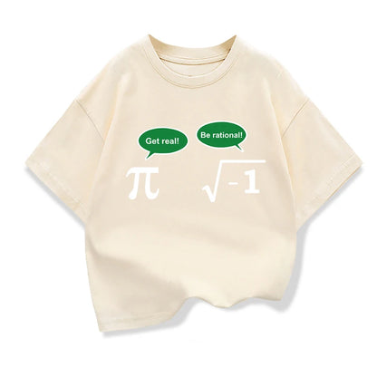 Baby Boys T-shirt High Quality Cotton Funny Math Design Printed Loose in Summer Casual O-neck T-shirt for Kids Tees Girls Tops