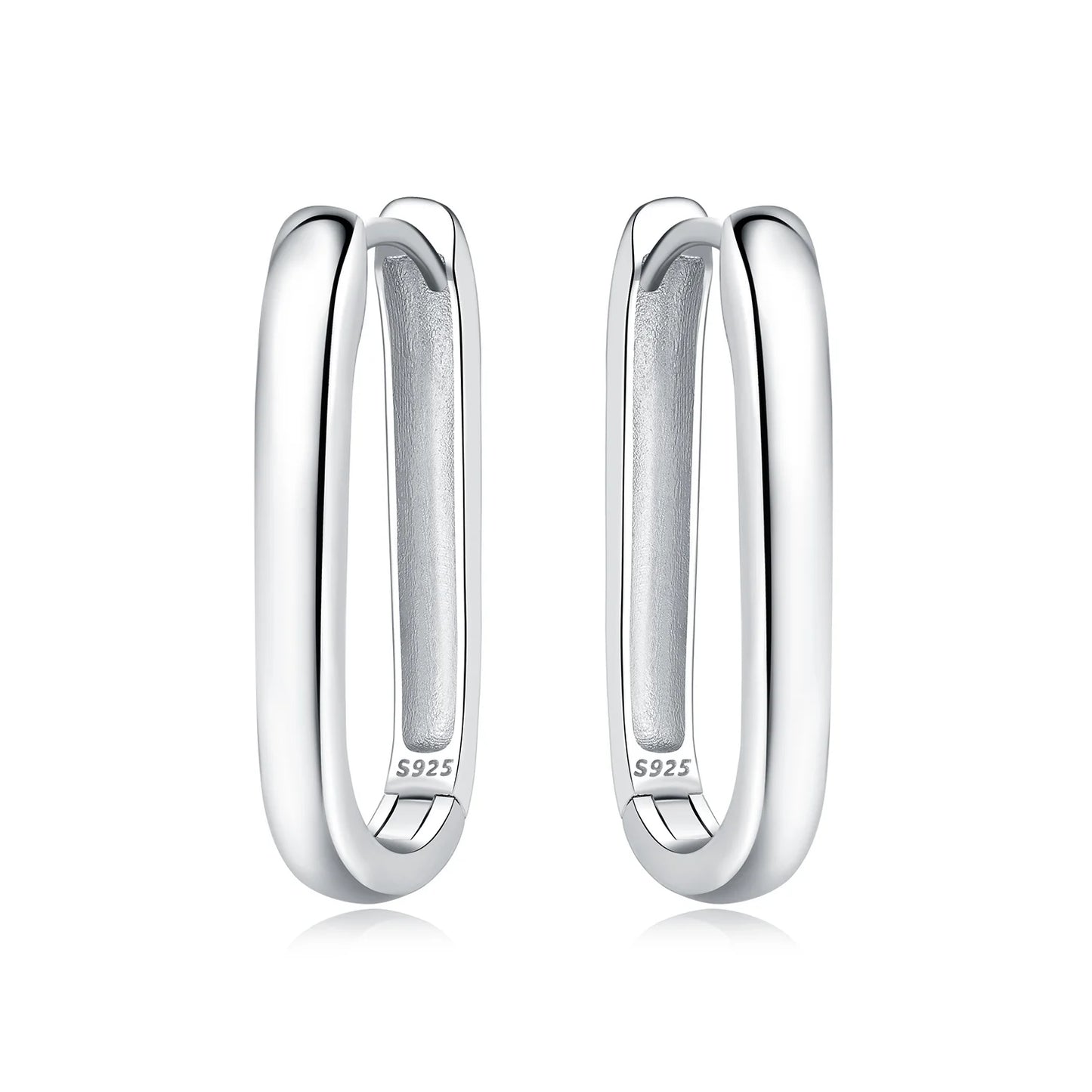 Orstarry S925 Sterling Silver Square Chain With Stone Inlaid Earrings Hoop Earrings For Women Jewelry Original Party Trendy Gift