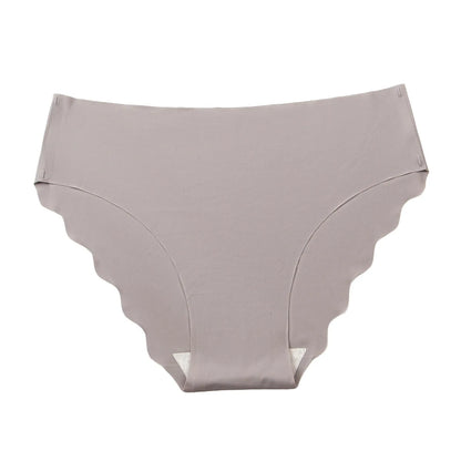 3pcs Women's Seamless Ice Silk Panties Female Mid Waist Plus Size Leopard Print Underwear Girls Fashion Brief Lady Comfort Panty