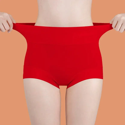 High Waist Underwear Women 60S Cotton Panties Plus Size Womens Briefs Cozy Female Underwear Tighten The Abdomen Safety Shorts
