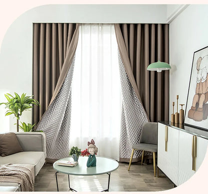 Windproof Winter Curtains - Thick Cotton Thermal Drapes for French Windows | Sound Insulation & Energy Saving