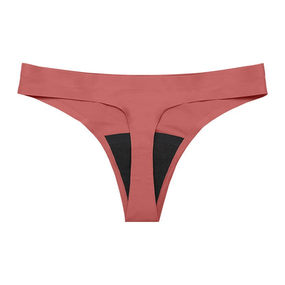 New Design Seamless Low Waist Leak Proof 4 Layer Menstrual Panties Washable Light Flow Period Panties For Women Thong