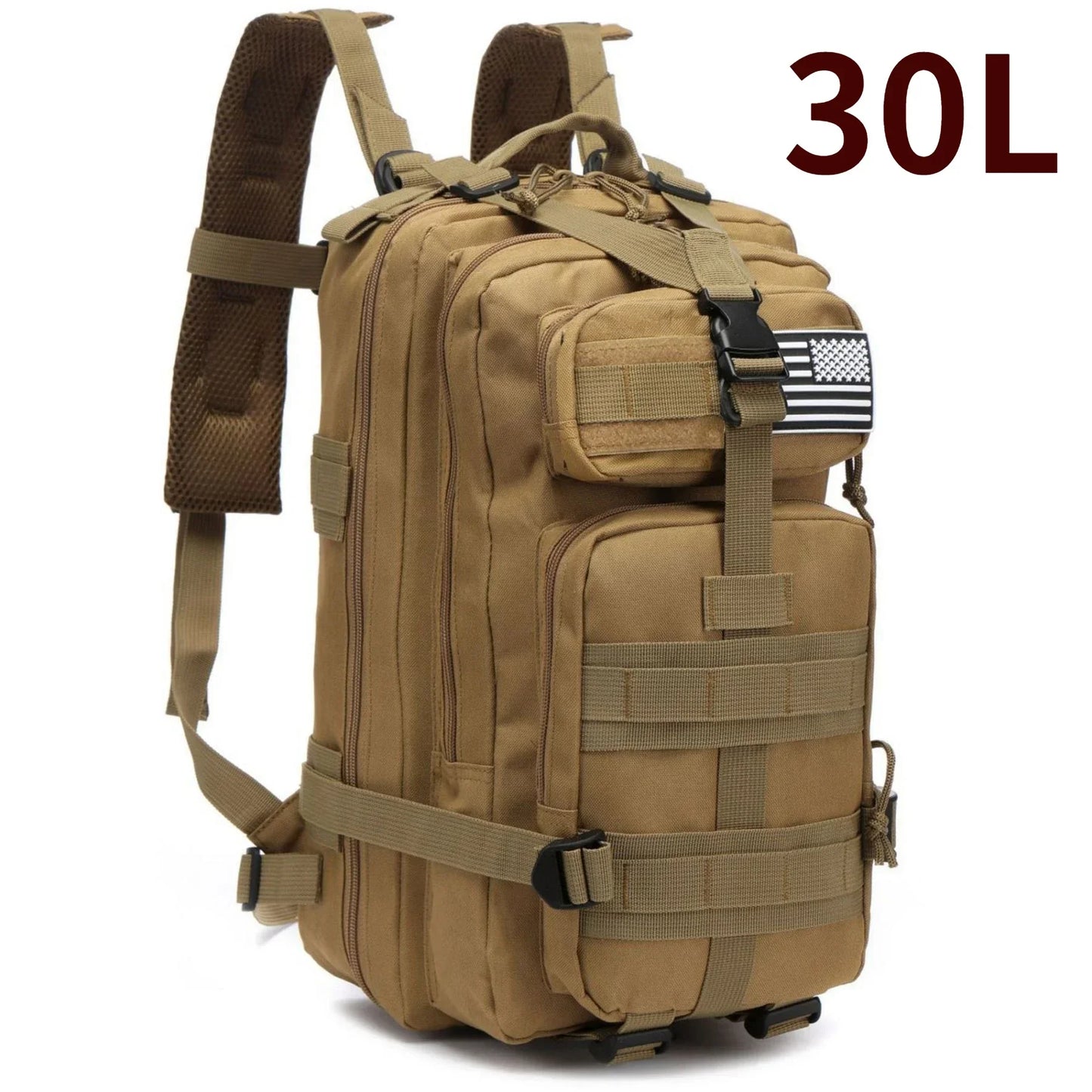 Waterproof Tactical Backpack - 30L50L Nylon Rucksack for Hiking Camping Fishing and Hunting