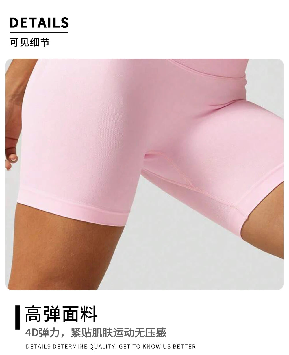 ZHEJIN Seamless Women Yoga Shorts High Waist Workout Gym Shorts Scrunch Butt Lift Biker Shorts Tummy Control Push Up Fitness