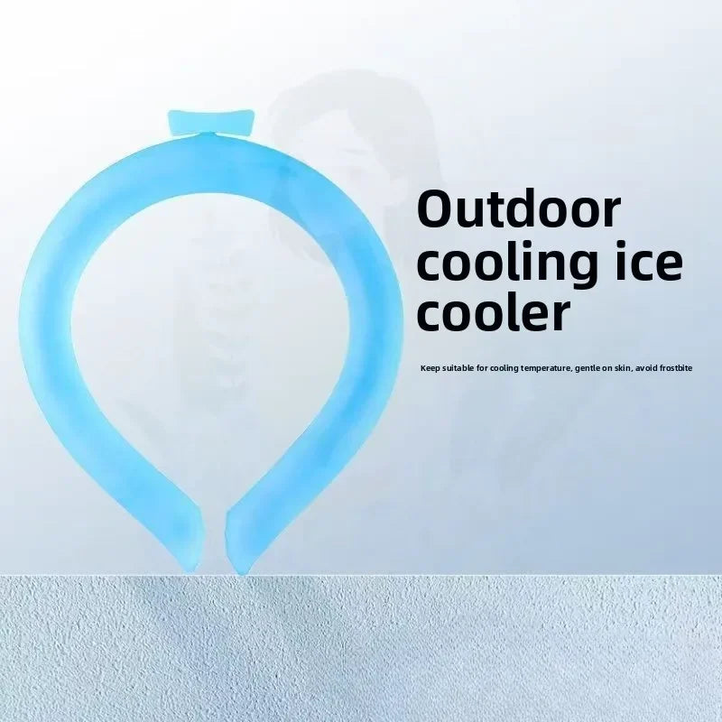 1 Pcs Cooling Neck Wraps, Reusable Ice Neck Cooler Wearable Neck Cooling Tube Neck Cooling Ring Hands Free Gel for Hot Weather