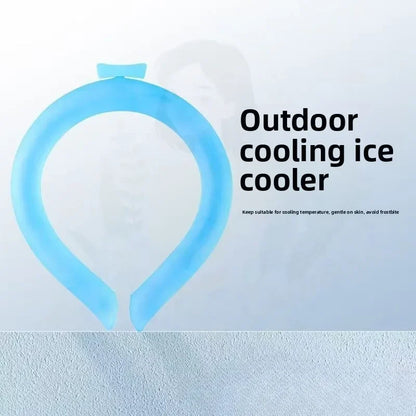 1 Pcs Cooling Neck Wraps, Reusable Ice Neck Cooler Wearable Neck Cooling Tube Neck Cooling Ring Hands Free Gel for Hot Weather