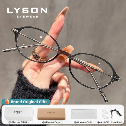 Oval Reading Glasses - Women's Classic Oval Frames, Anti Blue Light, Progressive Lenses