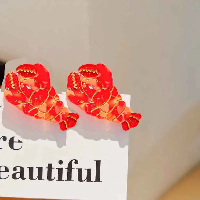 8/6/4Pcs Acetate Ocean Animal Hair Clips Summer Beach Non-Slip Hair Claws Crab Starfish Whale Hair Accessories for Women Girl