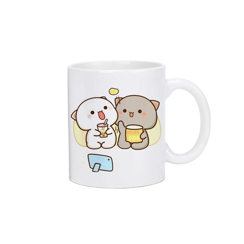 Coffee Milk Cup - Ceramic Mocha Cat Mug | Eco Friendly Kawaii Drinkware Gift