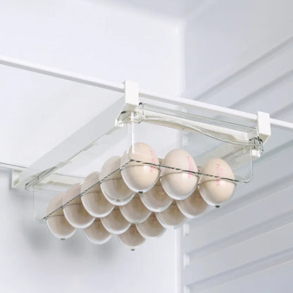 Refrigerator Egg Storage Box - Drawer Style Plastic Egg Holder and Fresh-Keeping Food Rack