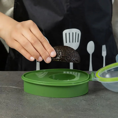 Avocado Storage Container - Snap On Lid Fruit Storage Box | Kitchen Food Crisper Keeper