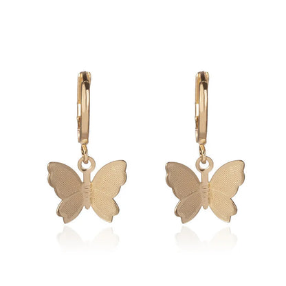 Two-Tone Leaf Drop Earrings – Carbon Zircon Pendant Style