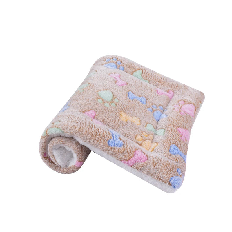 Dogs Bed Flannel Thickened Blanket Cushion Washable Dog Puppy Bed Accessories Medium Pet Large Basket Small Mat Warm Sofa Kennel
