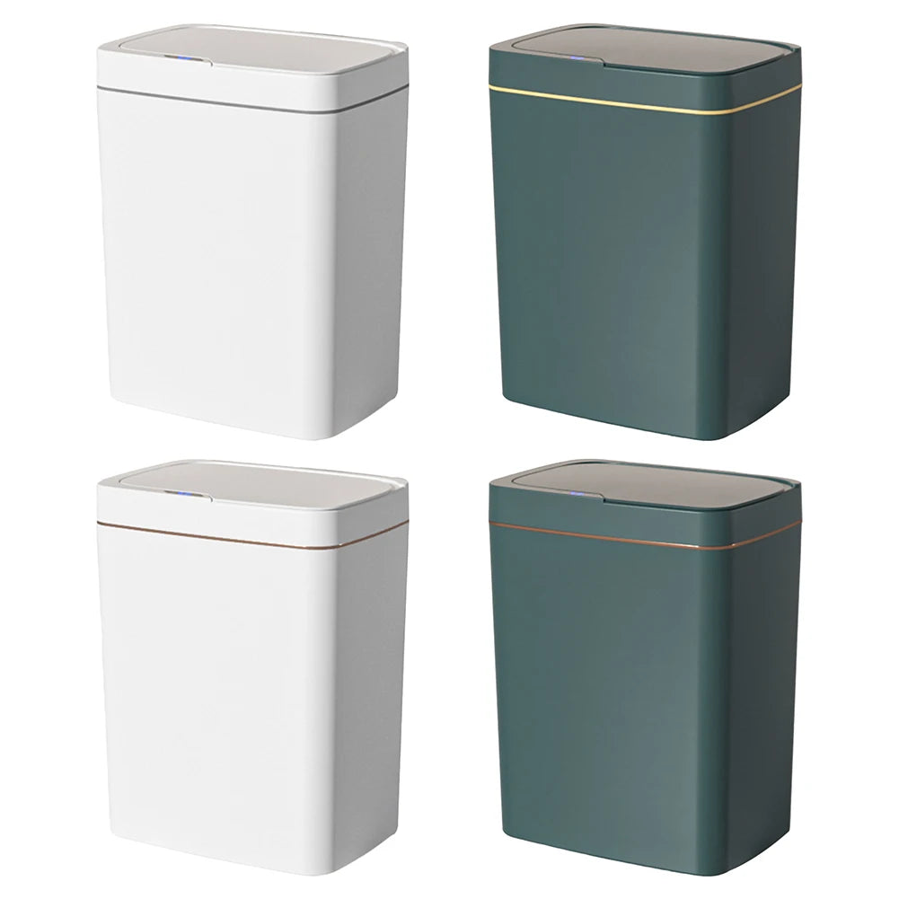 Smart Sensor Touchless Trash Can - Waterproof Electric Garbage Bin for Kitchen  Bathroom