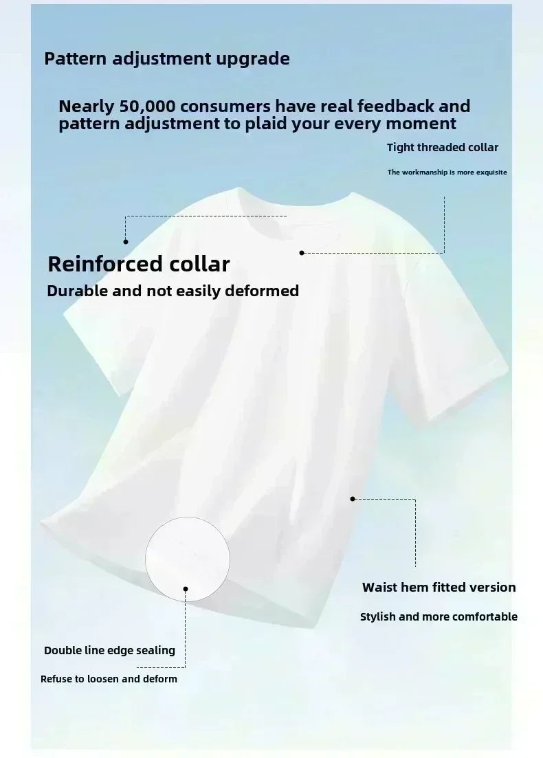 2026 New Fashion Bestseller Loose O-neck Cotton Short Sleeve T-shirt Stylish Breathable Daily Casual Unisex Tops For Men Women