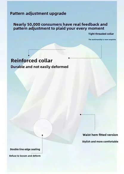 2026 New Fashion Bestseller Loose O-neck Cotton Short Sleeve T-shirt Stylish Breathable Daily Casual Unisex Tops For Men Women