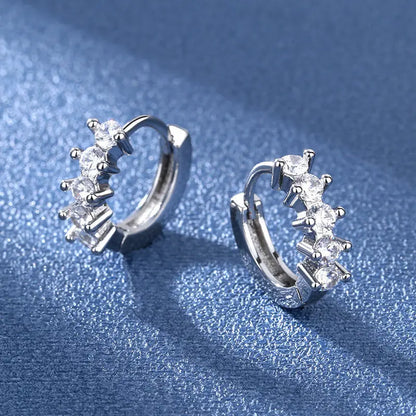 925 Sterling Silver CZ Stud Earrings - Cute Fashion Jewelry for Women and Teens