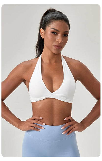 Impact Sport Bra Women High Support Push-Up Halter Workout Tank Top – Custom Logo