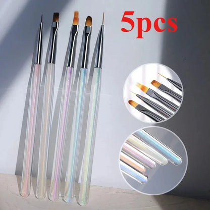 Nail Art Liner Brushes - Professional Striping  Drawing Pens 6-25mm