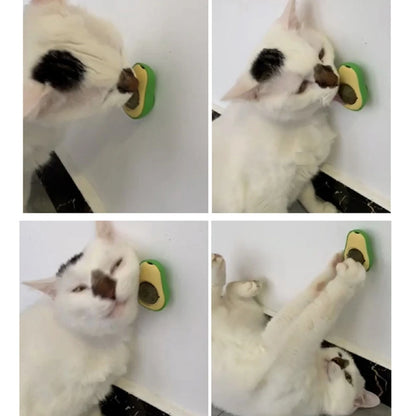 Natural Catnip Healthy Rotatable Wall Stick-on Ball Cats Teeth Cleaning Catnip Ball Toys cat Catnip Scratching Supplies
