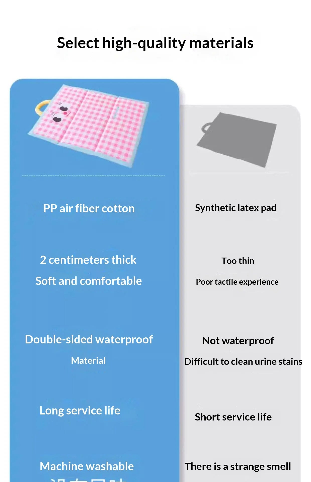 Portable Foldable Cute Plaid Pet Summer Cooling Pad Waterproof Machine Washable Four Season Sleeping Mat For Small Medium Dogs