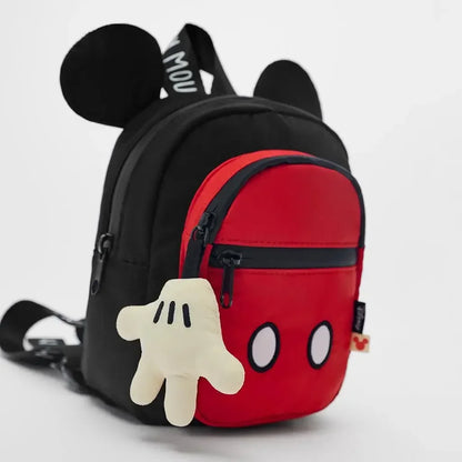 Disney Mickey  Minnie Fashion Backpack - Large Capacity Canvas School Bag for Boys  Girls