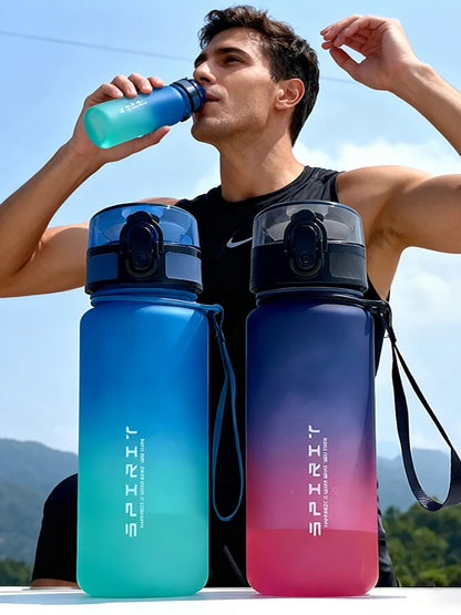 Large Capacity Motivational Sports Water Bottle 500ML/1000ML - Leak Proof Portable Reusable Cup for Gym Outdoor Travel