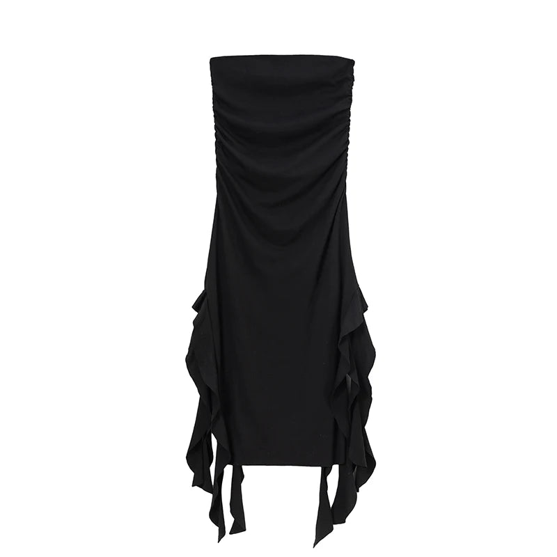 One Shoulder Dress - Slim Fit Summer Fashion Bra Wrap Ankle Length Dress