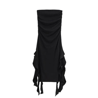 One Shoulder Dress - Slim Fit Summer Fashion Bra Wrap Ankle Length Dress
