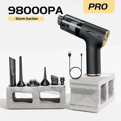 Mini Car Vacuum Cleaner - Cordless Wireless Car Cleaner with HEPA Filter & Powerful Suction