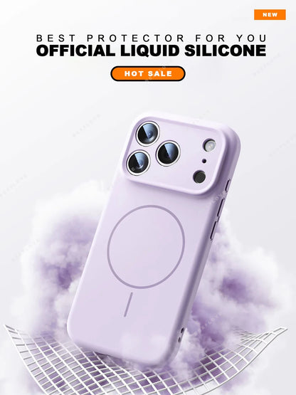 Liquid Silicone Magnetic Phone Case - iPhone 16E1112131617 Pro Max  Air 151416 Plus MagSafe Cover - ZOOMNSTORE