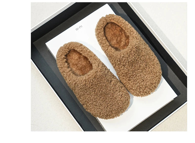 Kids Winter Slippers – Soft Sole Fluffy Cotton House Shoes for Boys & Girls