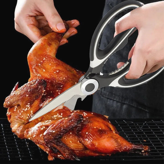 Multifunctional Stainless Steel Kitchen Scissors - Meat Fish and Bone Cutting Tool - ZOOMNSTORE