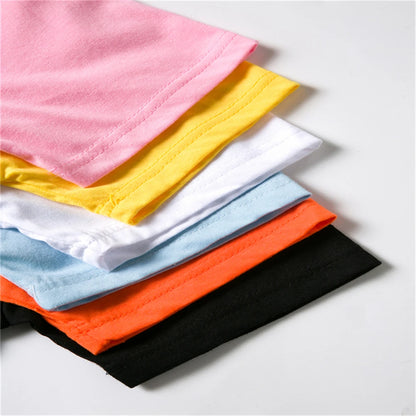 Children Set white T-shirt Short-Sleeved+Shorts Boy Girl Toddler 3-12Years Casual Sports Brand cool Fashio Clothes Summer
