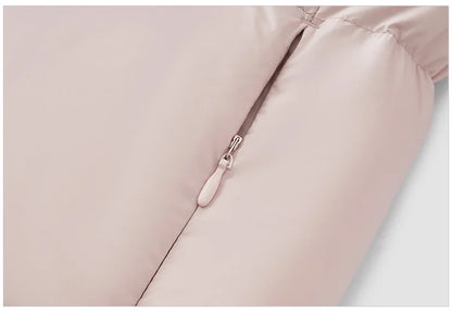 Women Down Jacket - Lightweight Waterproof Winter Coat With Self Heating Lining & Hood