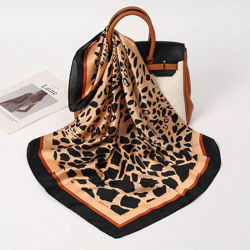 Luxury Satin Silk Scarf - Womens Fashion Shawl Hijab Neckerchief Bandana 2023