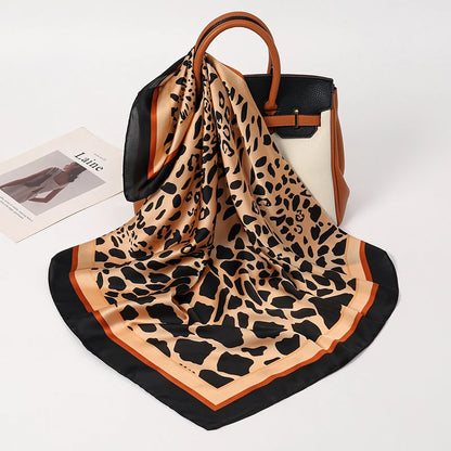 Luxury Satin Silk Scarf - Womens Fashion Shawl Hijab Neckerchief Bandana 2023