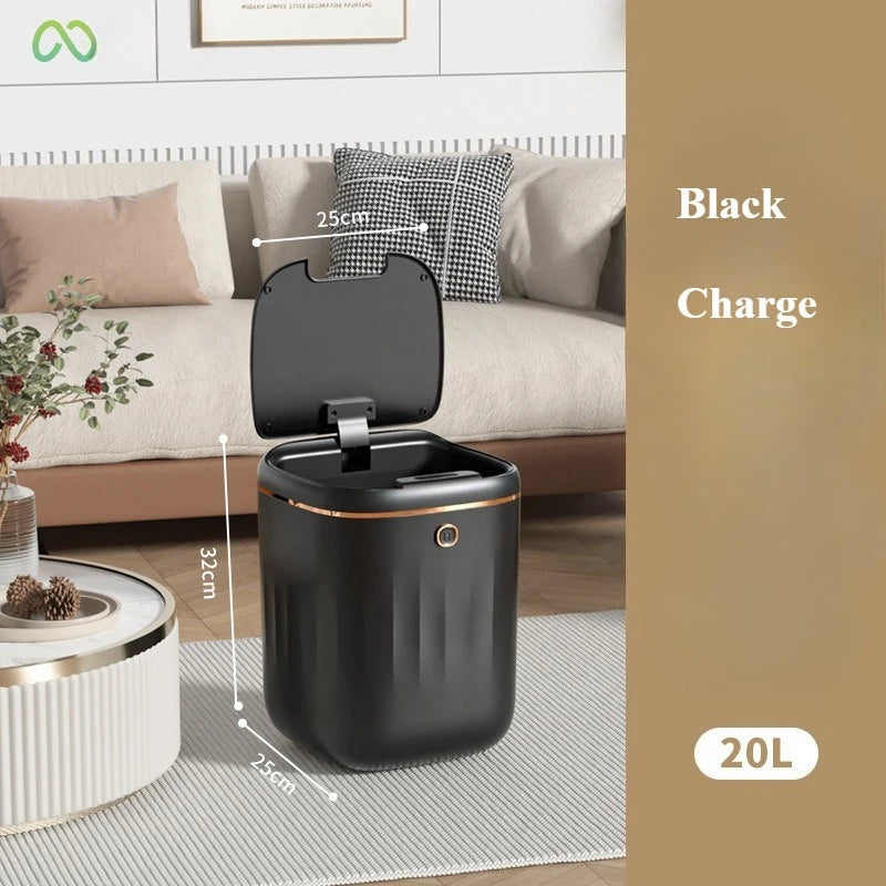 20L Smart Sensor Trash Can - Waterproof Large Capacity Kitchen  Bathroom Bin