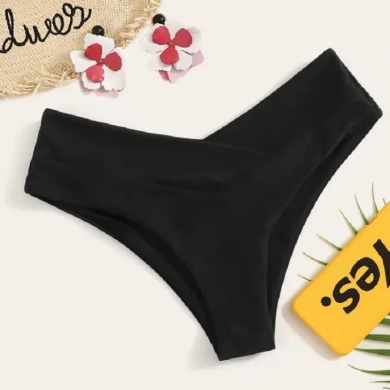 Newest Sexy Swimwear Women Briefs Bikini Bottom Brazilian Thong Swimsuit Classic Cut Bottoms Biquini Swim Short Ladies Swimsuit