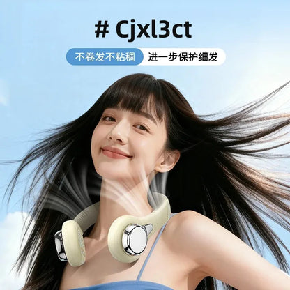 Neck-Hanging Fan Portable Summer Air Cooler USB Cooling Fan + Summer Personal Cooling Fan Hands-Free Fan/Wearable/Suitable for Outdoor Activities/Sports/Kitchen/Office