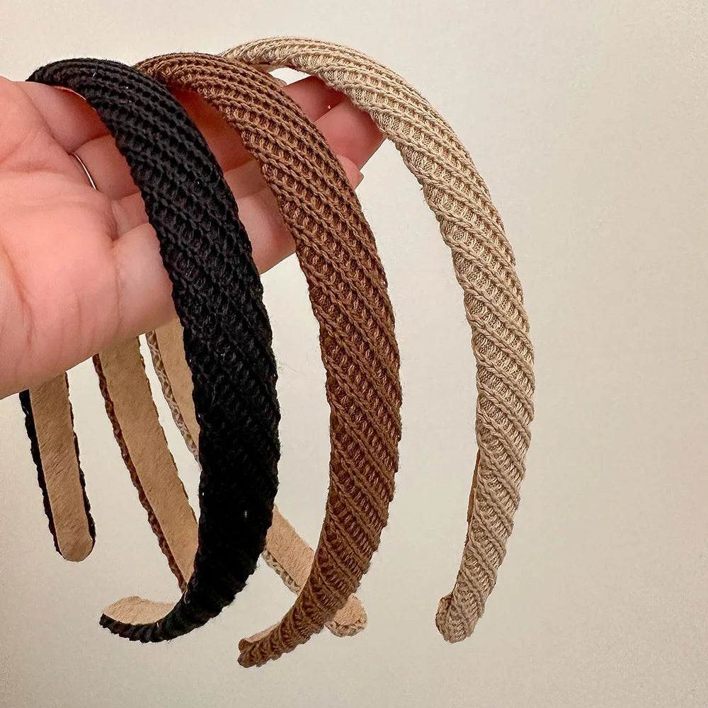 Retro Black White Bezel Hoop Hairbands Vintage Wedding Party Bride Headbands Women Girls Accessory