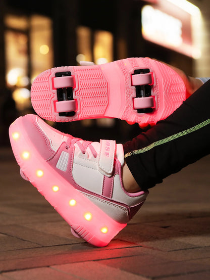 Popular and fashionable children's upgraded version of walking shoes, automatic bouncing wheel sports shoes